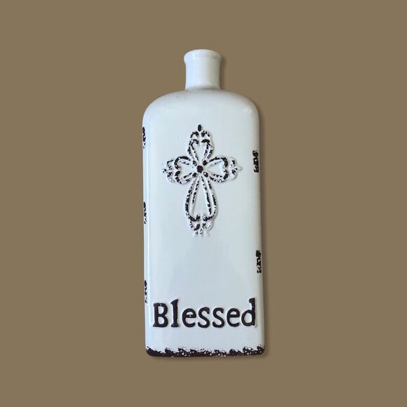 Stonebriar Collection “Blessed” Ceramic Bottle - Picture 1 of 6
